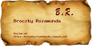 Broczky Rozamunda névjegykártya